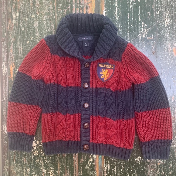 Tommy Hilfiger Kids Knit Button Cardigan - size 3T - Picture 3 of 10